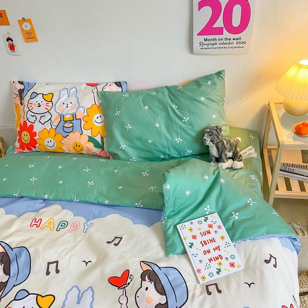 91家纺网 家纺一手货源 找家纺 星期八 2020新款全棉13070开学四件套 笑脸花花