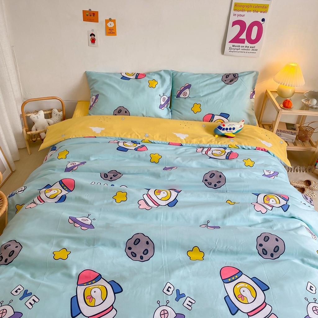 91家纺网 家纺一手货源 找家纺 星期八 2020新款全棉13070开学四件套 星球鸭