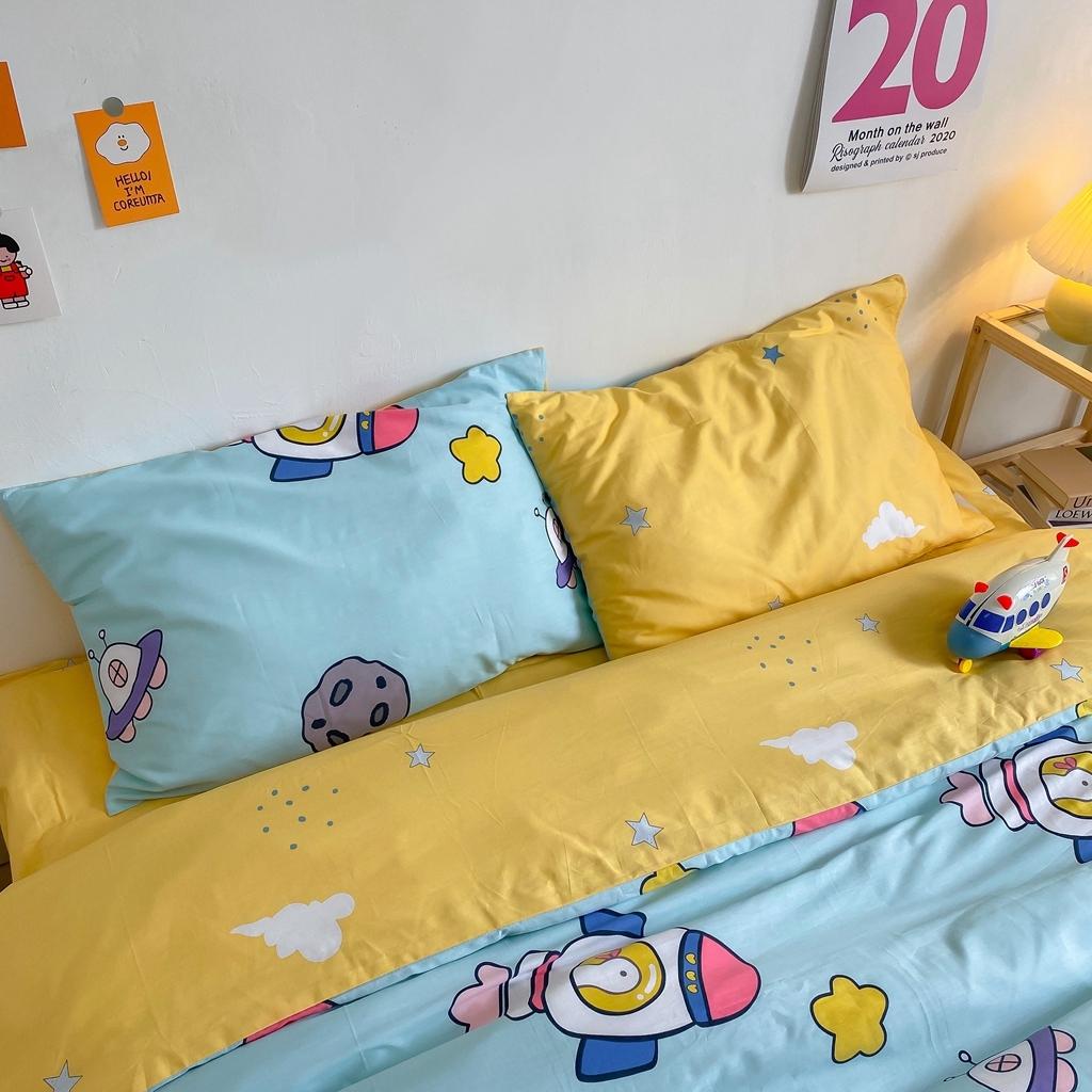 91家纺网 家纺一手货源 找家纺 星期八 2020新款全棉13070开学四件套 星球鸭