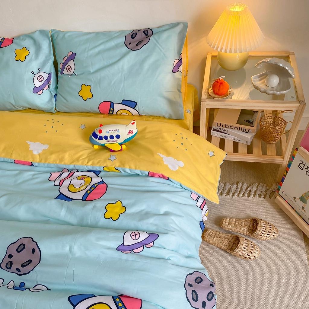 91家纺网 家纺一手货源 找家纺 星期八 2020新款全棉13070开学四件套 星球鸭