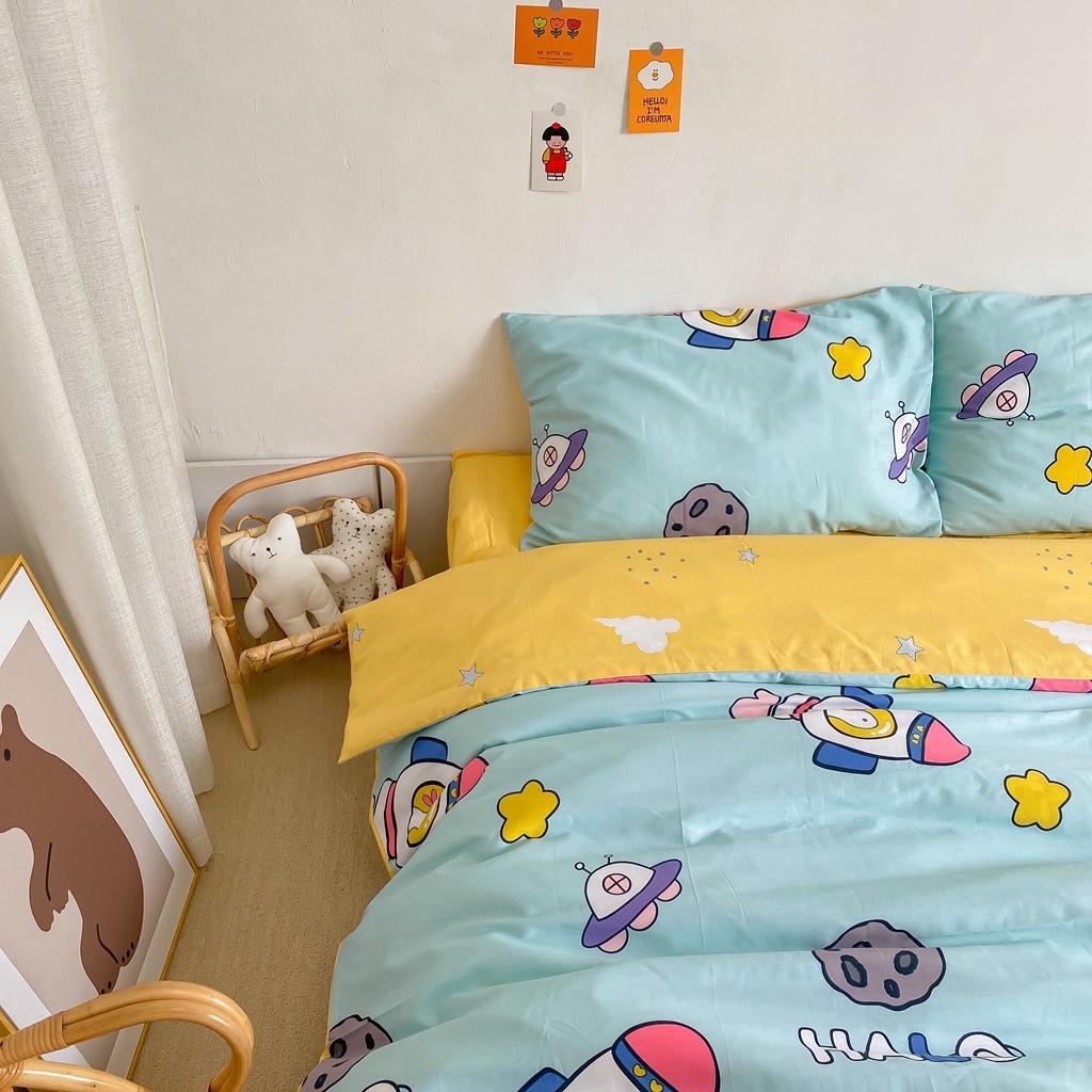 91家纺网 家纺一手货源 找家纺 星期八 2020新款全棉13070开学四件套 星球鸭