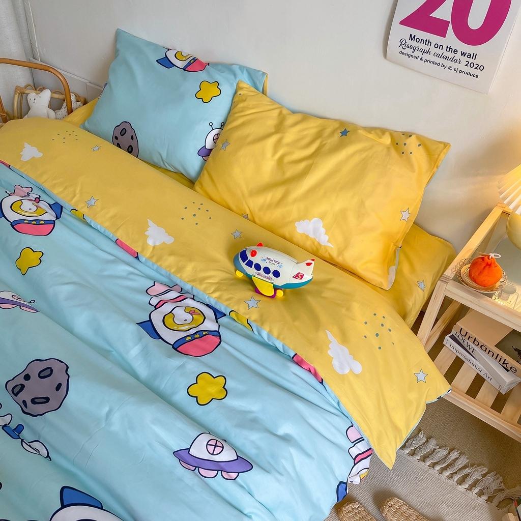 91家纺网 家纺一手货源 找家纺 星期八 2020新款全棉13070开学四件套 星球鸭