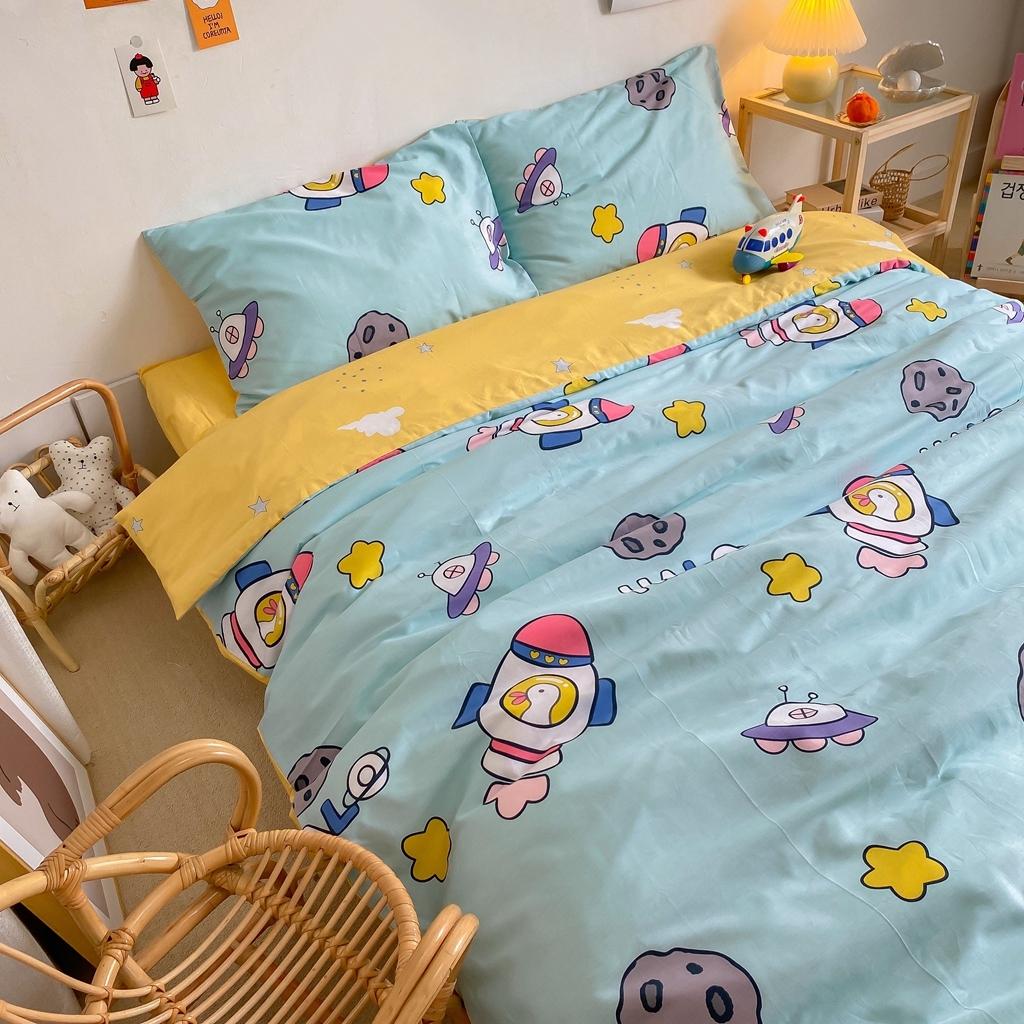 91家纺网 家纺一手货源 找家纺 星期八 2020新款全棉13070开学四件套 星球鸭