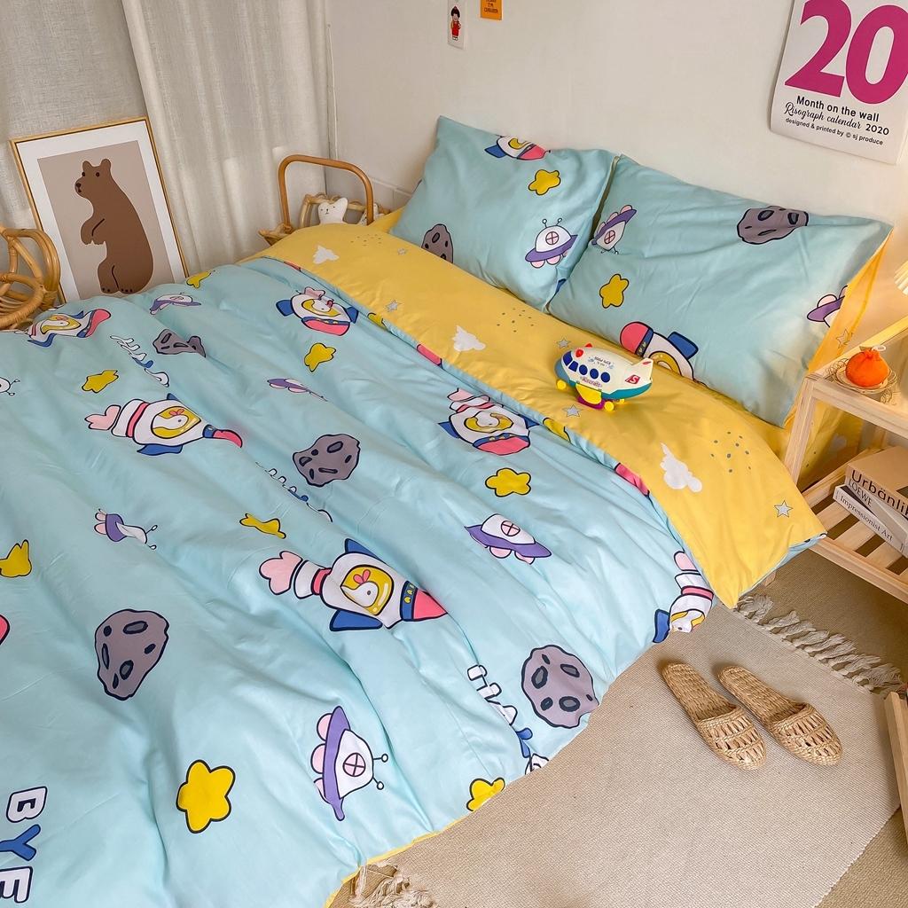 91家纺网 家纺一手货源 找家纺 星期八 2020新款全棉13070开学四件套 星球鸭