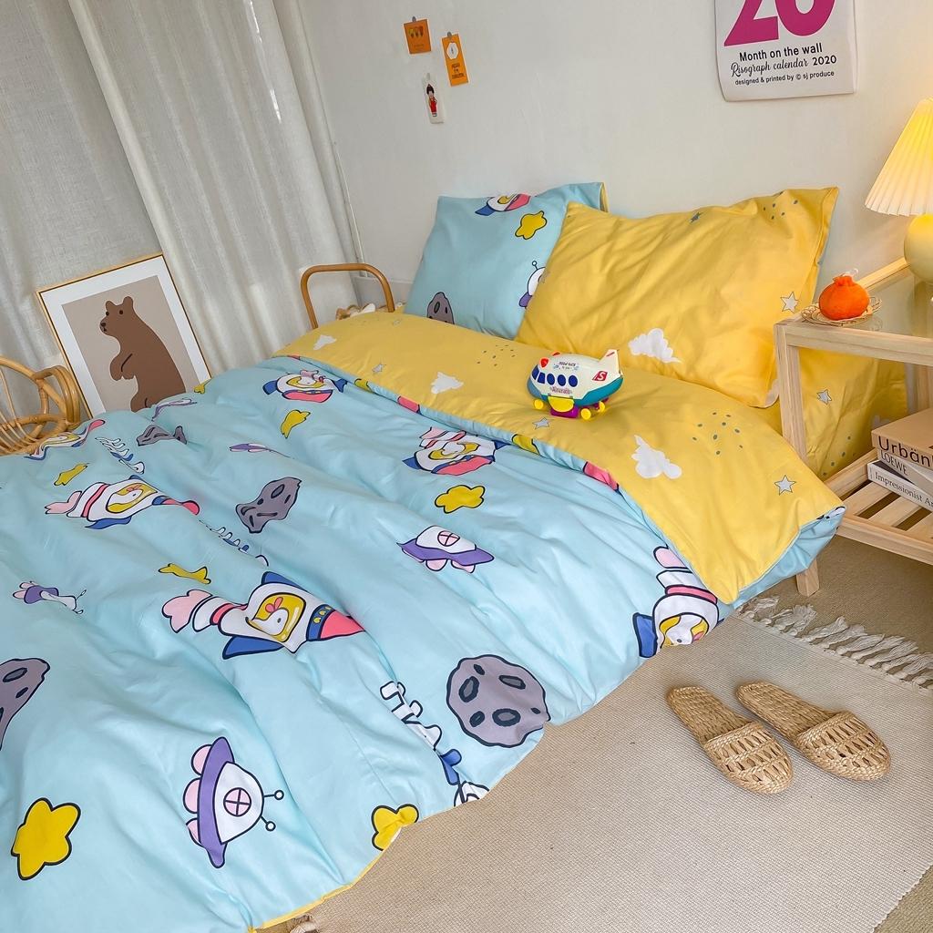 91家纺网 家纺一手货源 找家纺 星期八 2020新款全棉13070开学四件套 星球鸭