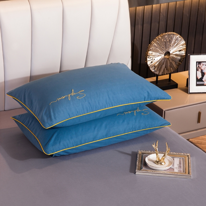 91家纺网 家纺一手货源 找家纺 拼社 40s贡缎长绒棉字母款单枕套一对 宾利兰