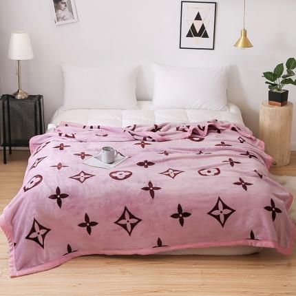 91家纺网 家纺一手货源 找家纺 卡奥 2020新款单层加厚云毯 粉洛洛