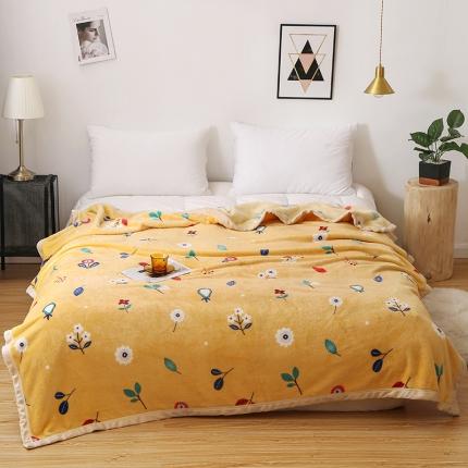 91家纺网 家纺一手货源 找家纺 卡奥 2020新款单层加厚云毯 花朵朵