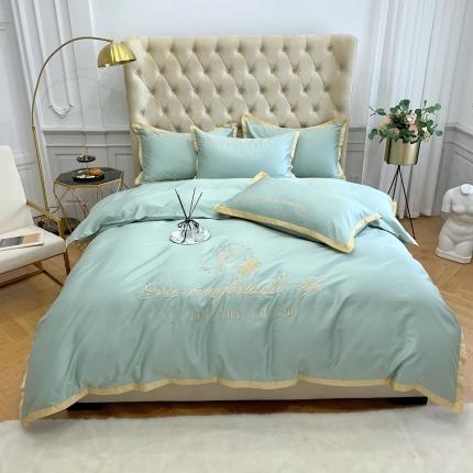 91家纺网 家纺一手货源 找家纺 （总）馨蕊家居 2021秋冬新品60s长绒棉简爱四件套