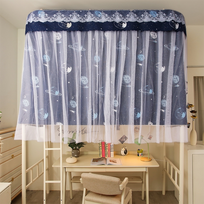 91家纺网 家纺一手货源 找家纺 迪凡保罗 2021新款C08导轨遮光帘学生蚊帐 浪漫之星