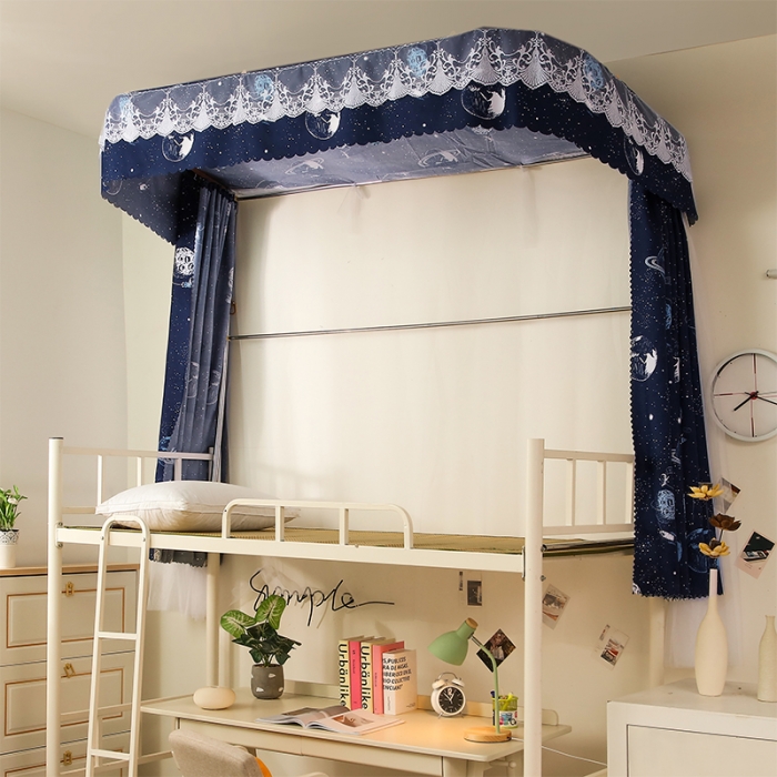 91家纺网 家纺一手货源 找家纺 迪凡保罗 2021新款C08导轨遮光帘学生蚊帐 浪漫之星