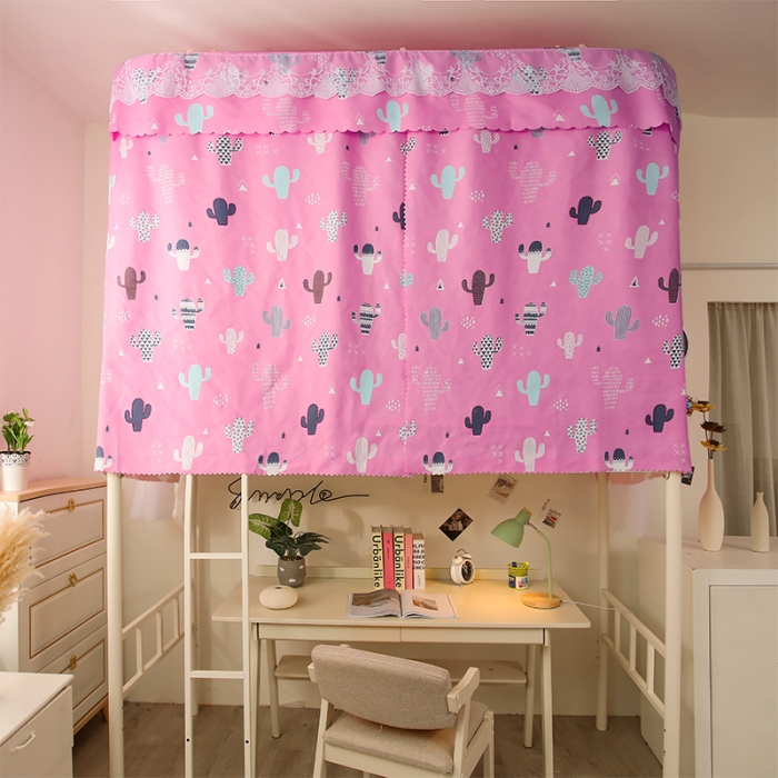 91家纺网 家纺一手货源 找家纺 迪凡保罗 2021新款C08导轨遮光帘学生蚊帐 仙人掌