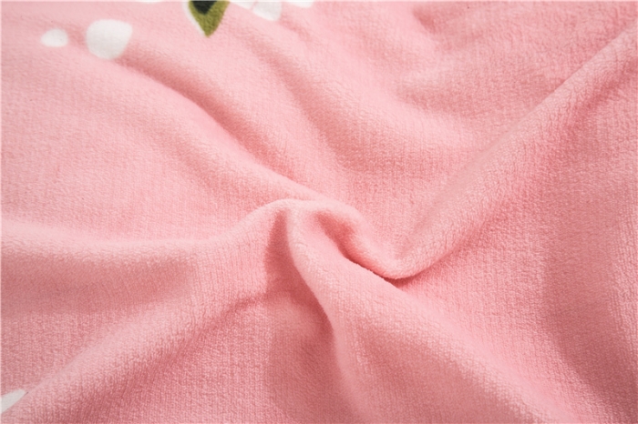 91家纺网 家纺一手货源 找家纺 青竹苑韩版牛奶绒四件套法莱绒水晶雕花绒加厚保暖 幽兰-粉