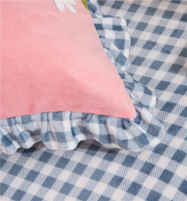 91家纺网 家纺一手货源 找家纺 青竹苑韩版牛奶绒四件套法莱绒水晶雕花绒加厚保暖 幽兰-粉