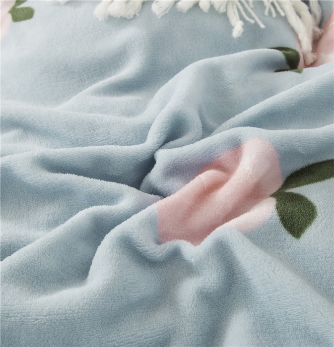 91家纺网 家纺一手货源 找家纺 青竹苑韩版牛奶绒四件套法莱绒水晶雕花绒加厚保暖 水晶之恋-兰