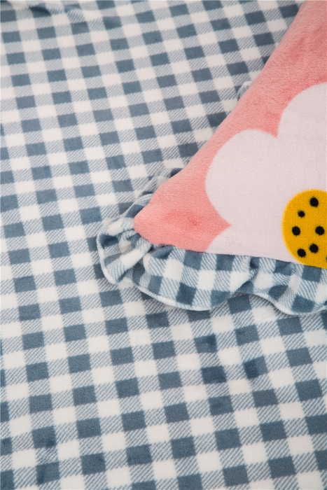 91家纺网 家纺一手货源 找家纺 青竹苑韩版牛奶绒四件套法莱绒水晶雕花绒加厚保暖 天天向上-粉