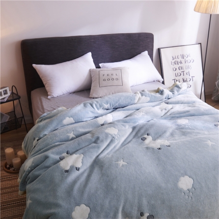 91家纺网 家纺一手货源 找家纺 （总）曼町 2020新品零静电加厚毛毯珊瑚绒法莱绒雪花绒