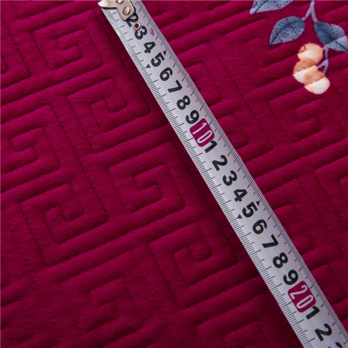 91家纺网 家纺一手货源 找家纺 冬然 2020升级款榻榻米水晶绒床盖炕盖 花好月圆-大红