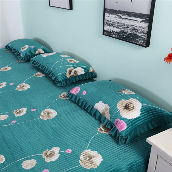 91家纺网 家纺一手货源 找家纺 （总）冬然 2020新款水晶绒榻榻米床盖炕盖