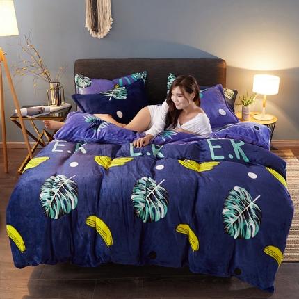 91家纺网 家纺一手货源 找家纺 （总） 迷仙巢 2020新款160克法莱绒印花四件套