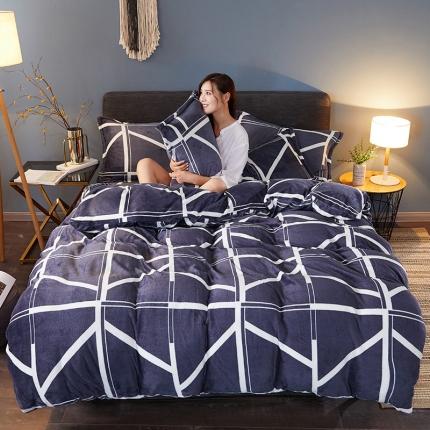 91家纺网 家纺一手货源 找家纺 （总） 迷仙巢 2020新款160克法莱绒印花四件套