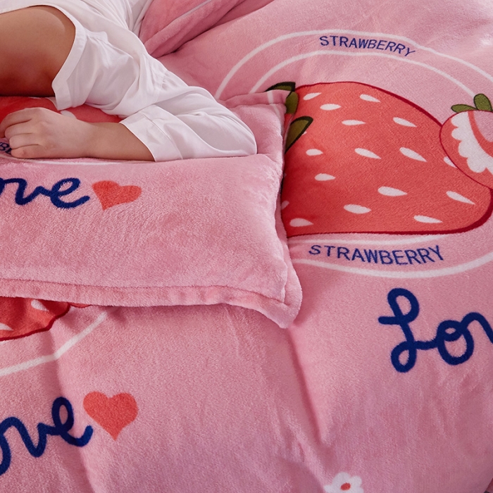 91家纺网 家纺一手货源 找家纺 （总） 迷仙巢 2020新款160克法莱绒印花四件套