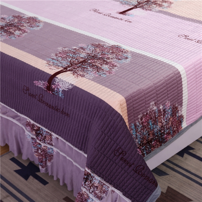 91家纺网 家纺一手货源 找家纺 冬然 2020新款水晶绒榻榻米床盖炕盖 发财树