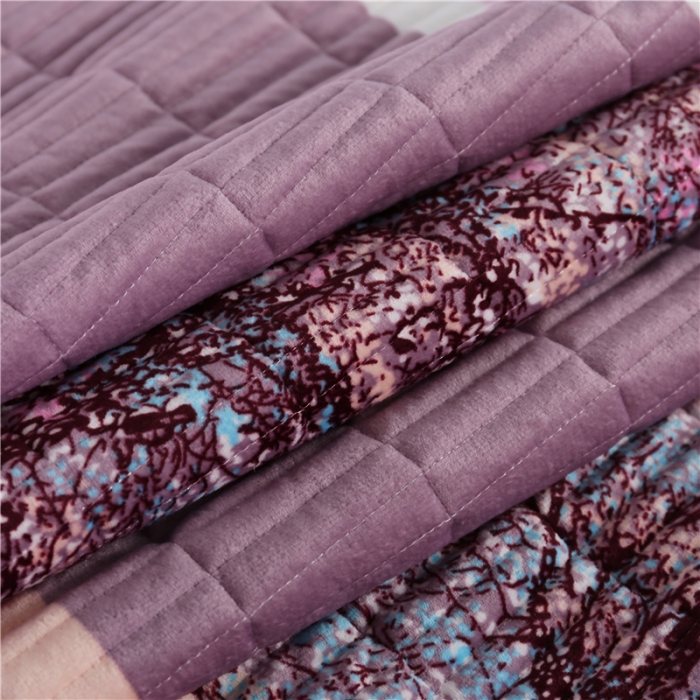 91家纺网 家纺一手货源 找家纺 冬然 2020新款水晶绒榻榻米床盖炕盖 发财树