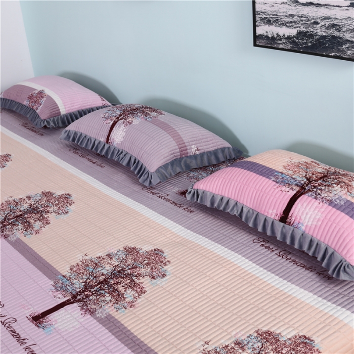 91家纺网 家纺一手货源 找家纺 冬然 2020新款水晶绒榻榻米床盖炕盖 发财树