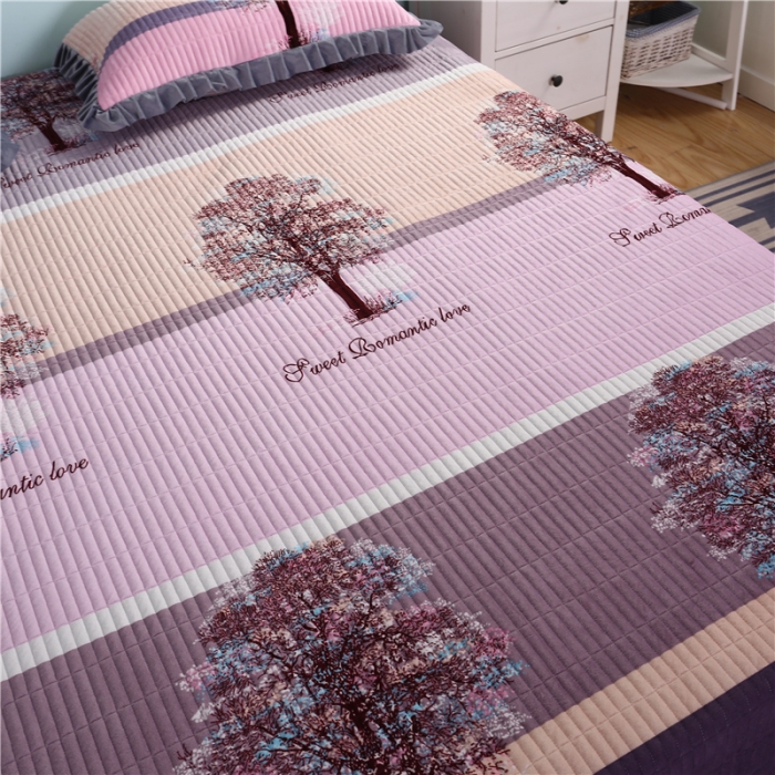 91家纺网 家纺一手货源 找家纺 冬然 2020新款水晶绒榻榻米床盖炕盖 发财树