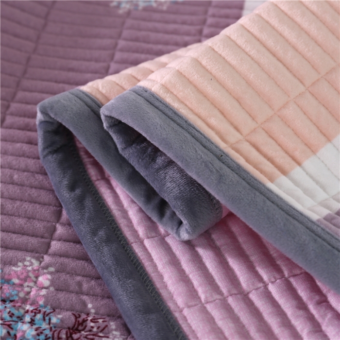 91家纺网 家纺一手货源 找家纺 冬然 2020新款水晶绒榻榻米床盖炕盖 发财树