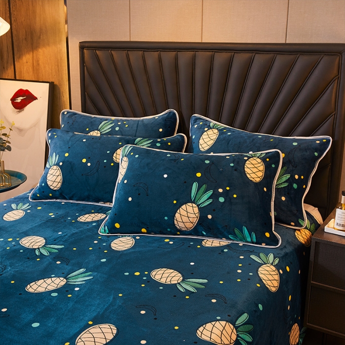 91家纺网 家纺一手货源 找家纺 （总） 迷仙巢 2020新款牛奶金貂绒四件套