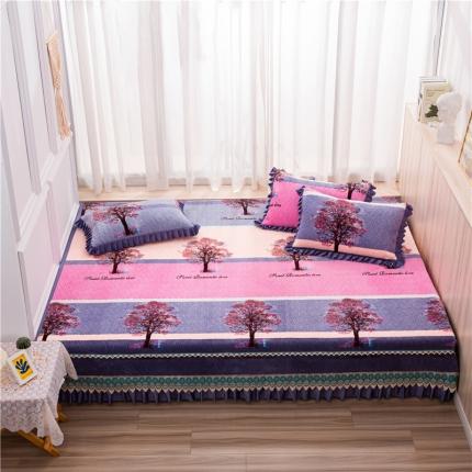 91家纺网 家纺一手货源 找家纺 冬然 2022新款牛奶绒榻榻米床盖炕盖 火树银花