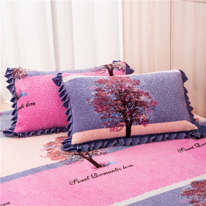 91家纺网 家纺一手货源 找家纺 冬然 2022新款牛奶绒榻榻米床盖炕盖 火树银花