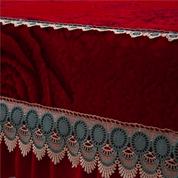 91家纺网 家纺一手货源 找家纺 冬然 2022新款牛奶绒榻榻米床盖炕盖 玫瑰之恋