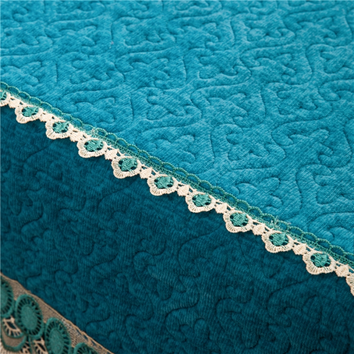 91家纺网 家纺一手货源 找家纺 冬然 2022新款牛奶绒榻榻米床盖炕盖 一生有你绿色