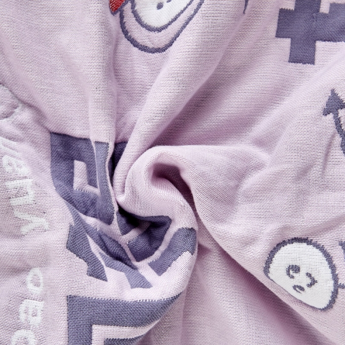 91家纺网 家纺一手货源 找家纺 朴尔 2020新款彩色糖果纯棉三层纱布枕巾 不要抱怨粉