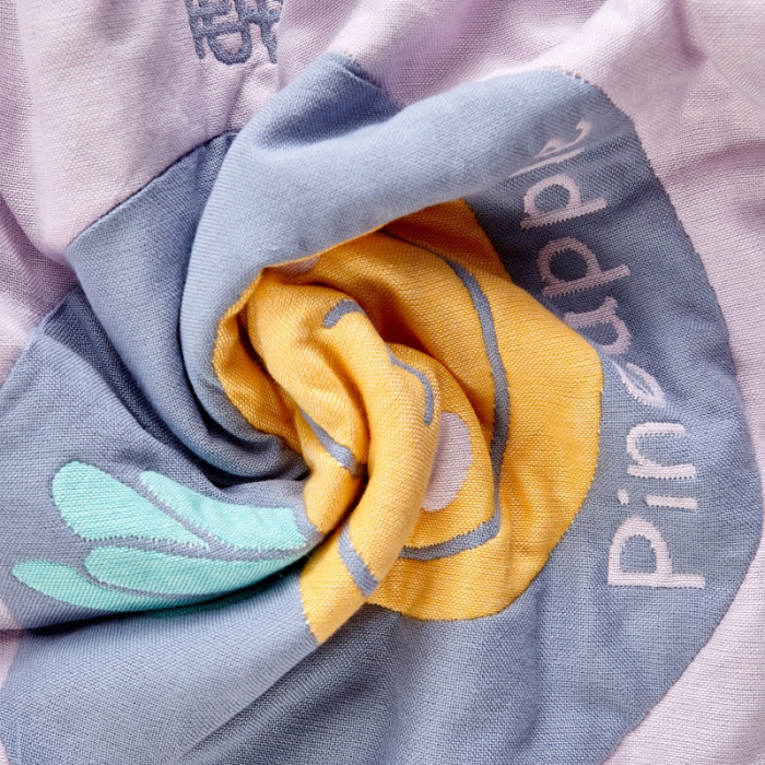 91家纺网 家纺一手货源 找家纺 朴尔 2020新款彩色糖果纯棉三层纱布枕巾 开心菠萝