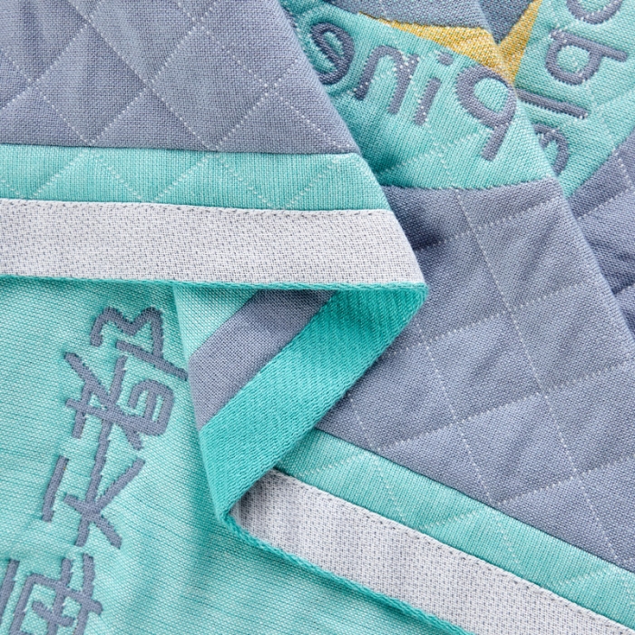 91家纺网 家纺一手货源 找家纺 朴尔 2020新款彩色糖果纯棉三层纱布枕巾 开心菠萝绿