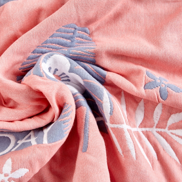 91家纺网 家纺一手货源 找家纺 朴尔 2020新款彩色糖果纯棉三层纱布枕巾 美好的一天橘色