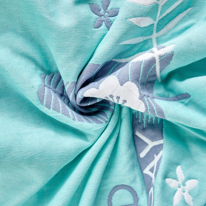 91家纺网 家纺一手货源 找家纺 朴尔 2020新款彩色糖果纯棉三层纱布枕巾 美好的一天绿