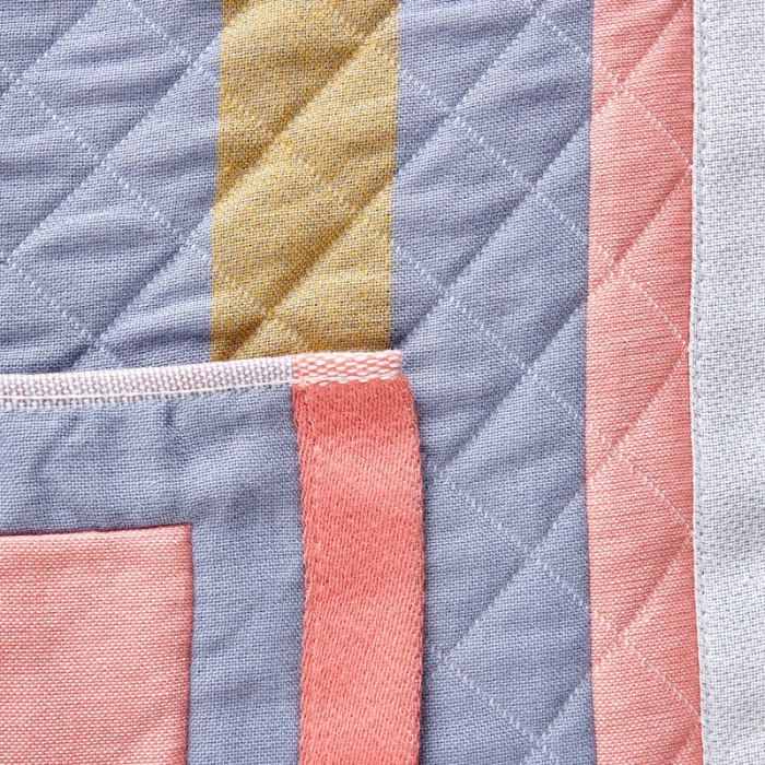 91家纺网 家纺一手货源 找家纺 朴尔 2020新款彩色糖果纯棉三层纱布枕巾 清新甘菊粉