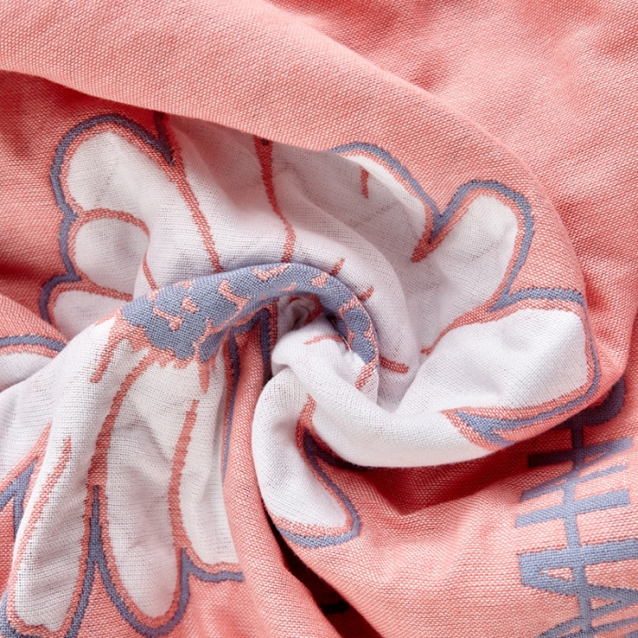 91家纺网 家纺一手货源 找家纺 朴尔 2020新款彩色糖果纯棉三层纱布枕巾 清新甘菊粉