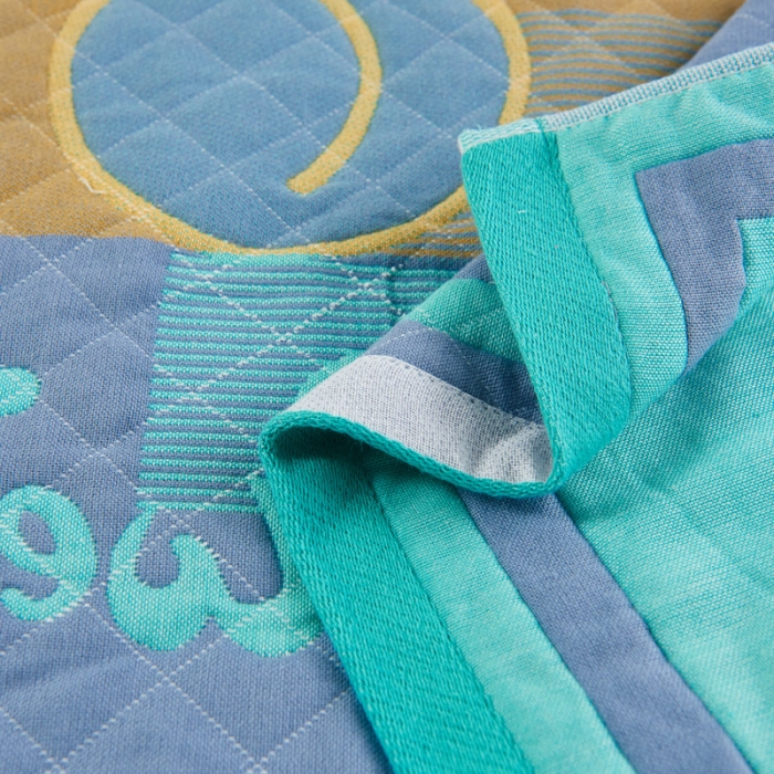 91家纺网 家纺一手货源 找家纺 朴尔 2020新款彩色糖果纯棉三层纱布枕巾 水蜜桃绿