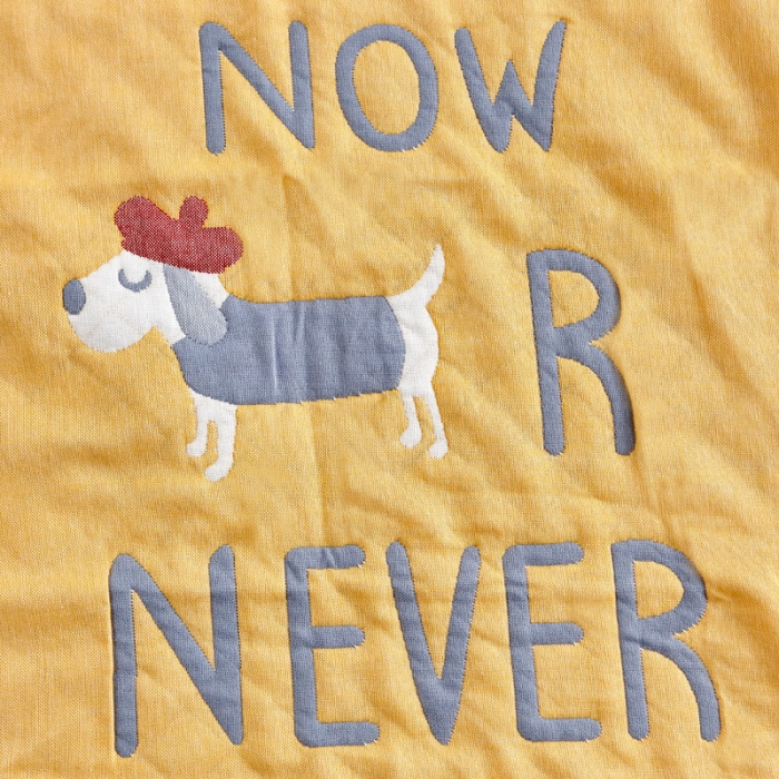 91家纺网 家纺一手货源 找家纺 朴尔 2020新款彩色糖果纯棉三层纱布枕巾 调皮狗黄色