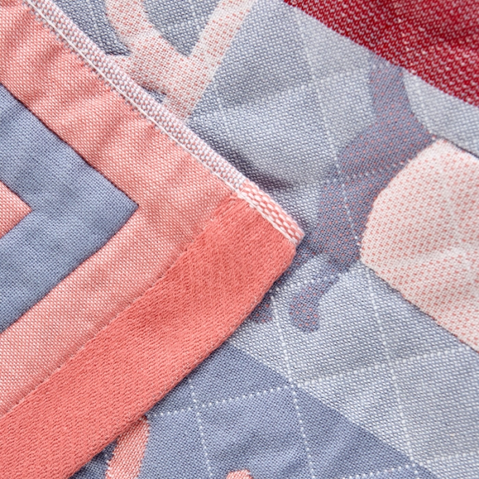 91家纺网 家纺一手货源 找家纺 朴尔 2020新款彩色糖果纯棉三层纱布枕巾 调皮狗橘色