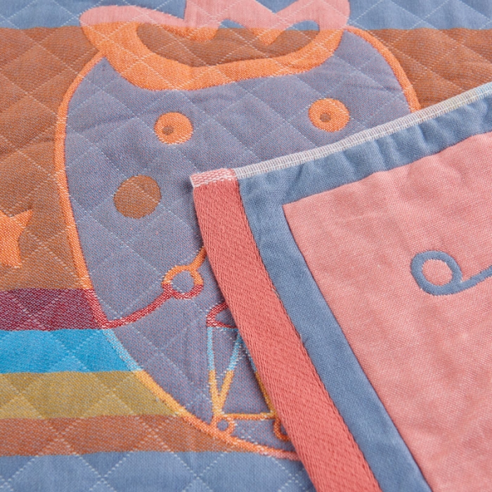 91家纺网 家纺一手货源 找家纺 朴尔 2020新款彩色糖果纯棉三层纱布枕巾 调皮胡萝卜粉