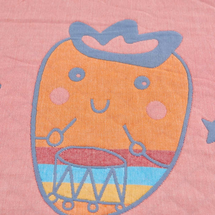 91家纺网 家纺一手货源 找家纺 朴尔 2020新款彩色糖果纯棉三层纱布枕巾 调皮胡萝卜粉