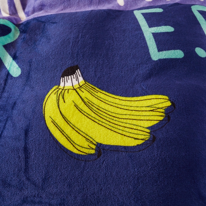 91家纺网 家纺一手货源 找家纺 迷仙巢 2020新款160克法莱绒印花四件套 芭蕉叶