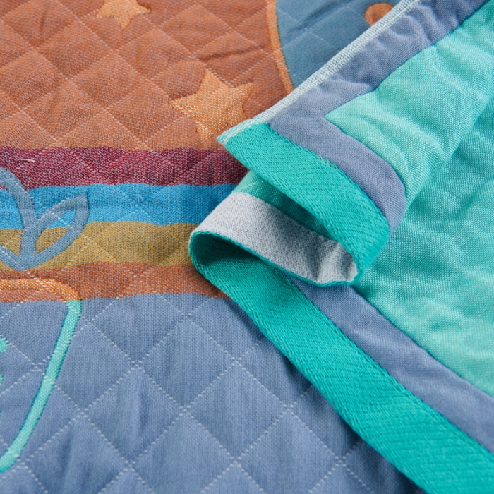 91家纺网 家纺一手货源 找家纺 朴尔 2020新款彩色糖果纯棉三层纱布枕巾 调皮胡萝卜绿